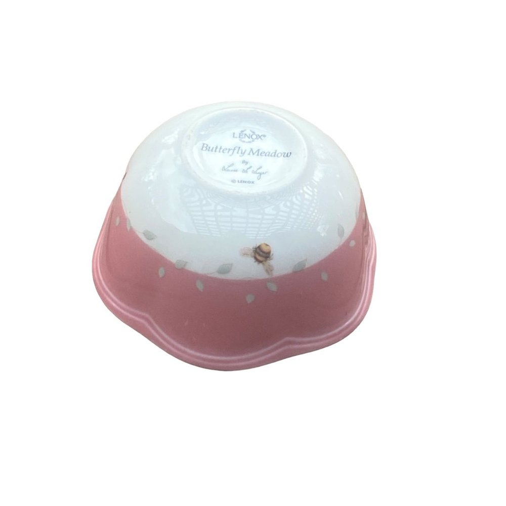 Lenox Butterfly Meadow Small Dessert Cereal Bowl 4.5” Replacement Pink - Picture 4 of 8